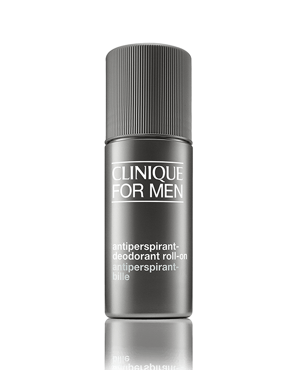 Clinique For Men Antiperspirant Deodorant Roll-On, Offers all-day protection against wetness and odor, and it is non-staining, non-sticky, and 100% fragrance free.