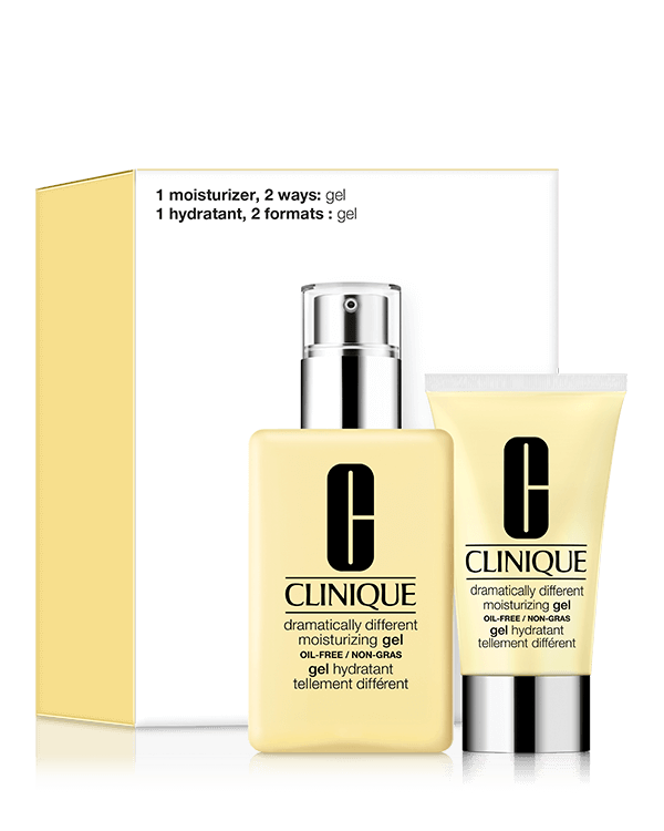 1 Moisturizer, 2 Ways: Dramatically Different Moisturizing Gel™ Gel, Our genius oil-free moisturizer in jumbo and travel sizes. A RM310 value.