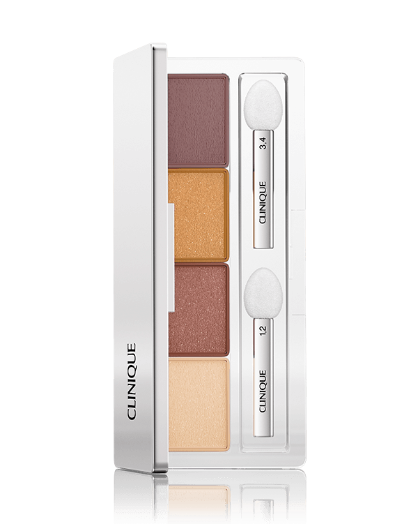 All About Shadow™ Quad, Silky, long-wearing eyeshadow for rich, buildable color in four complementary shades.